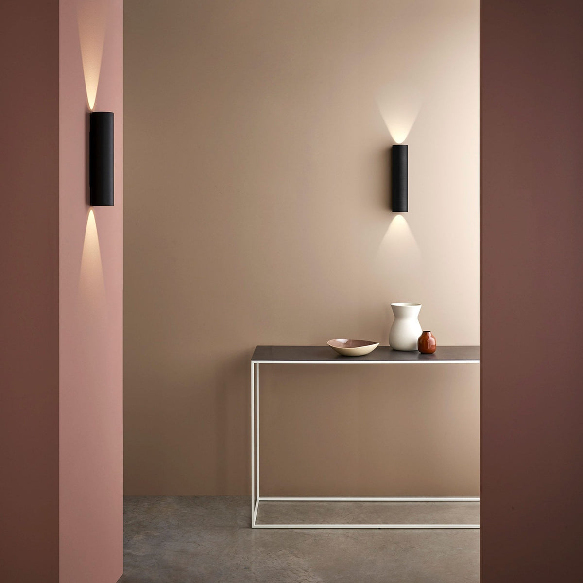 Yuma 300 LED Dimmable Wall Light in Textured Black