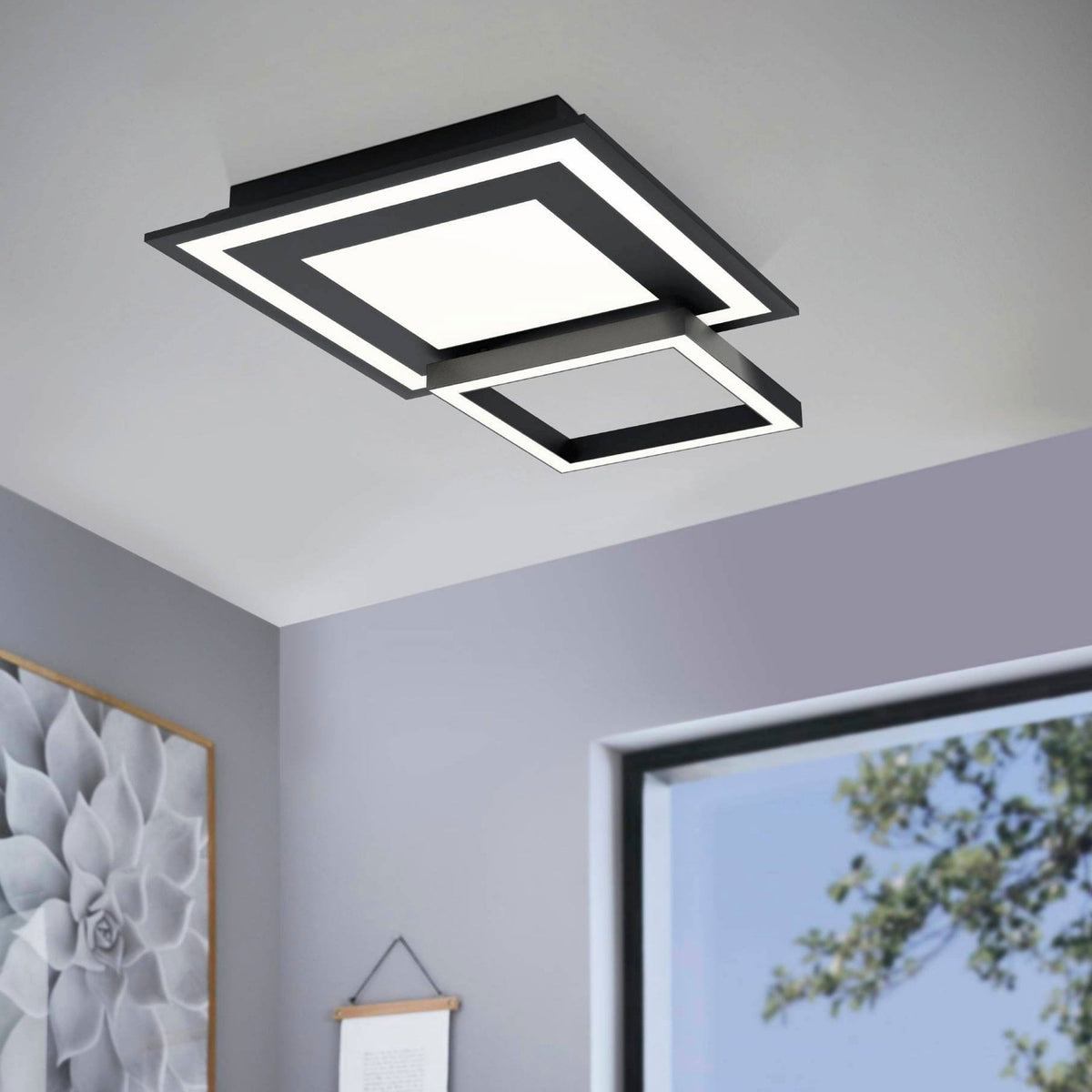 Connect Z RGB & Tuneable White Savatarila Ceiling Light in Black