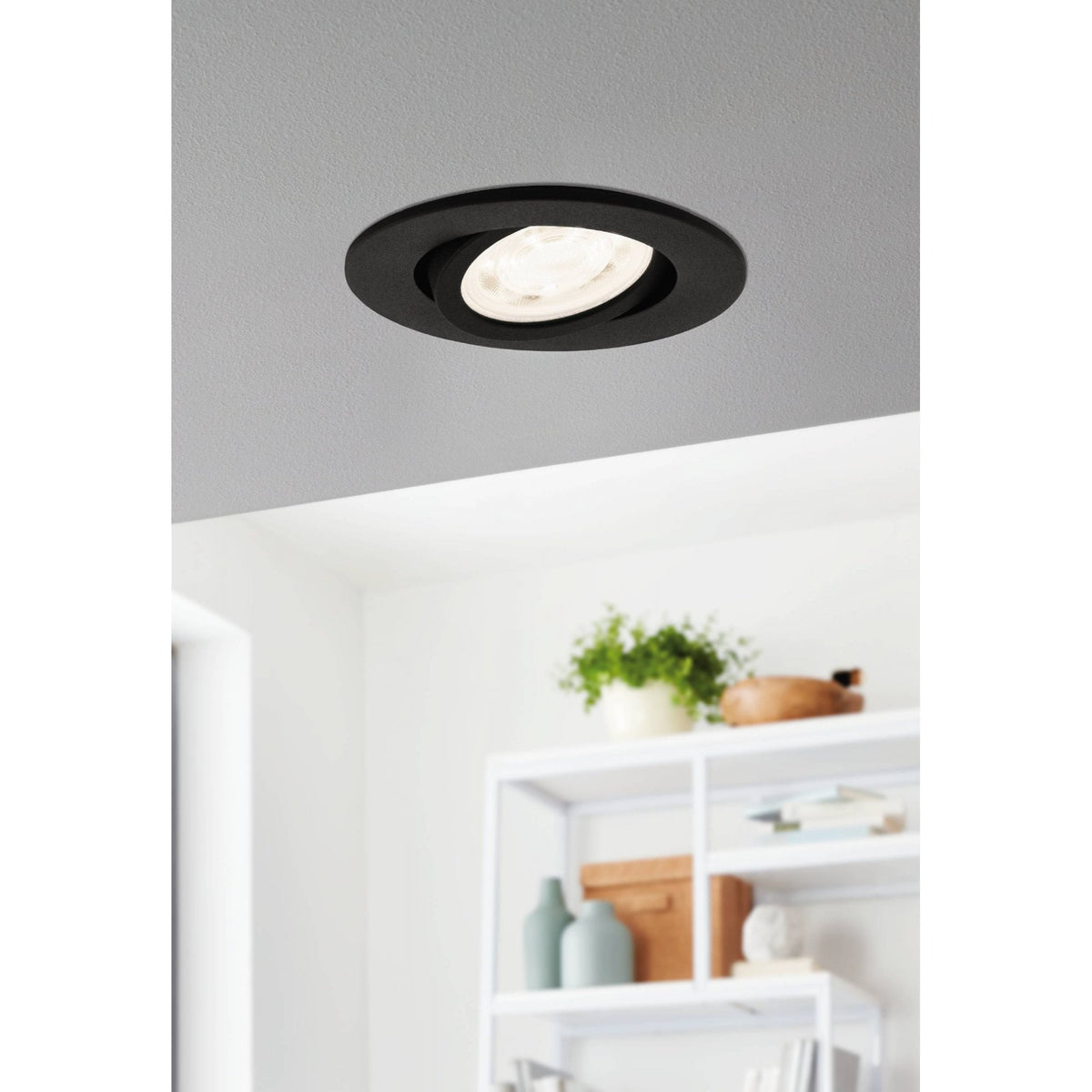 Connect Z RGB + Tuneable White Saliceto Adjustable Downlight in Black