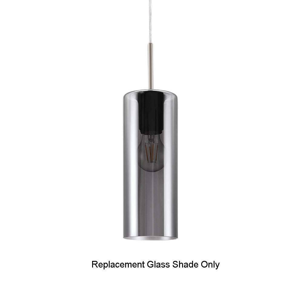 Replacement Glass For Eglo Selvino Transparent Black Vaporized Glass