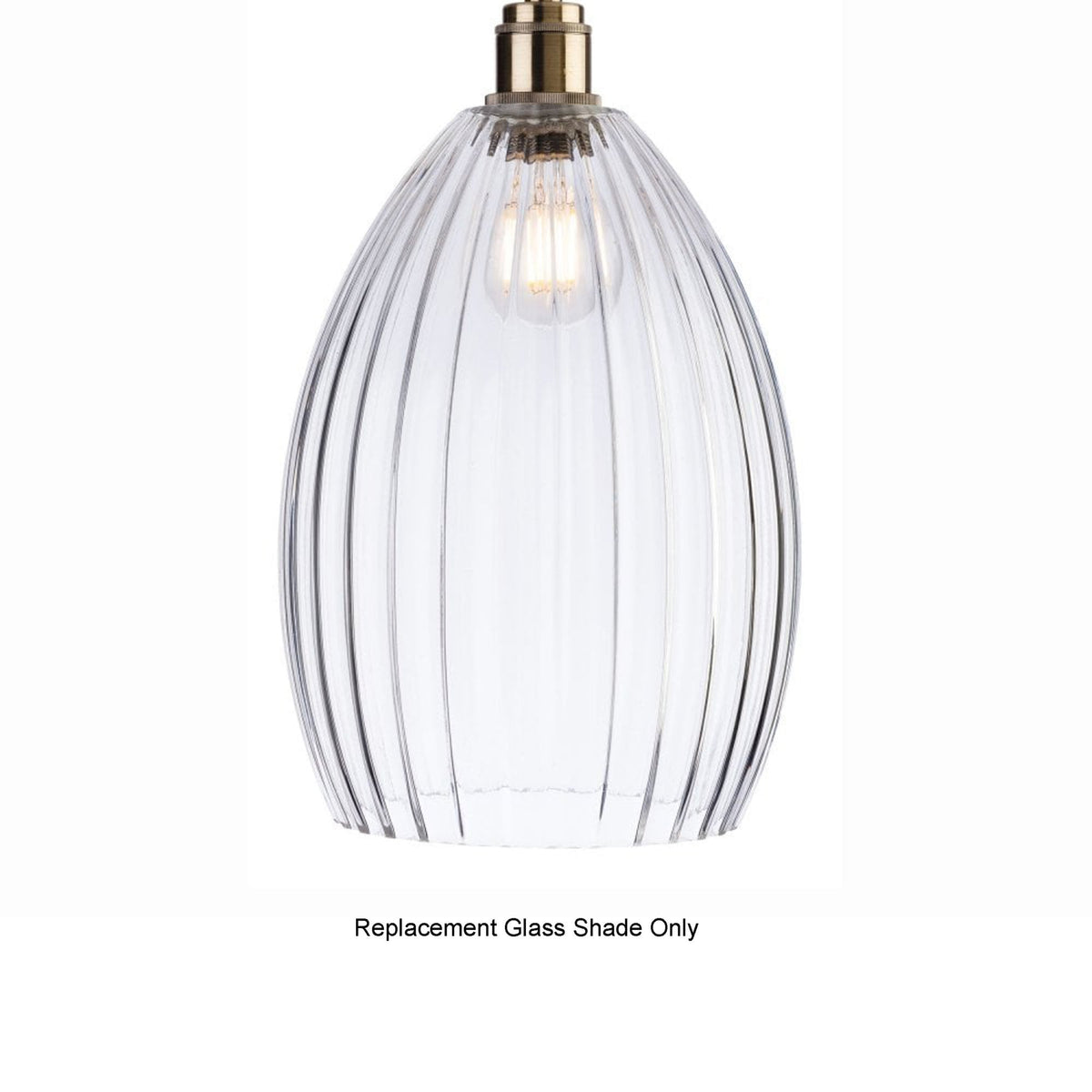 Replacement Fluted Glass Shade For (7647AB)