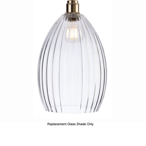 Replacement Fluted Glass Shade For (7647AB)
