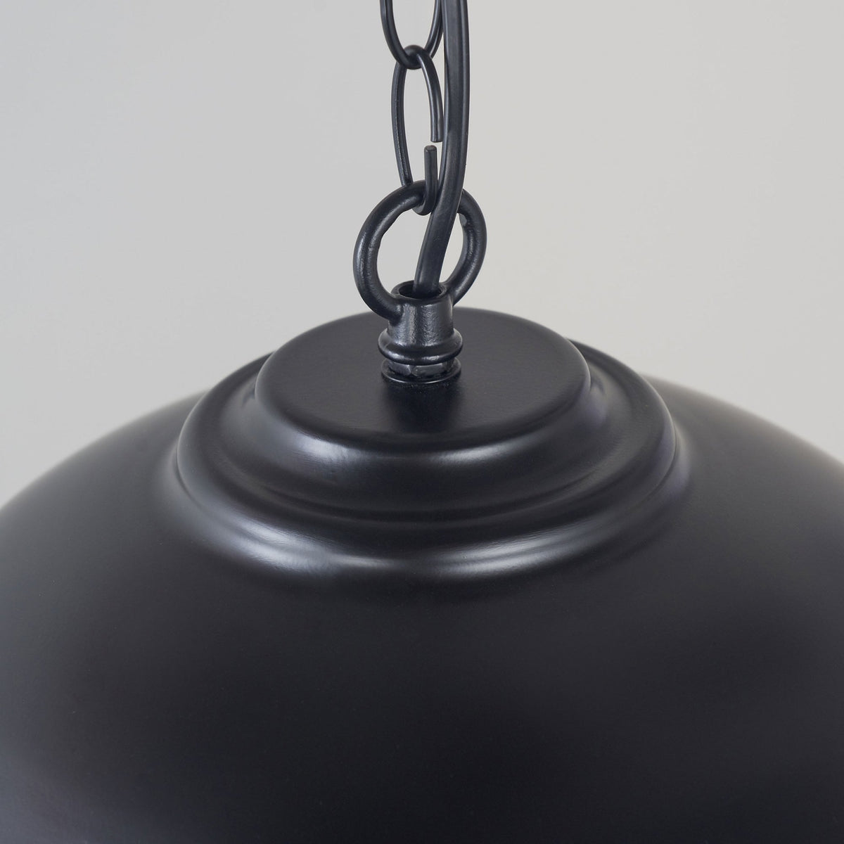 Colman 345mm Pendant in Matt Black with Gold Leaf Inner