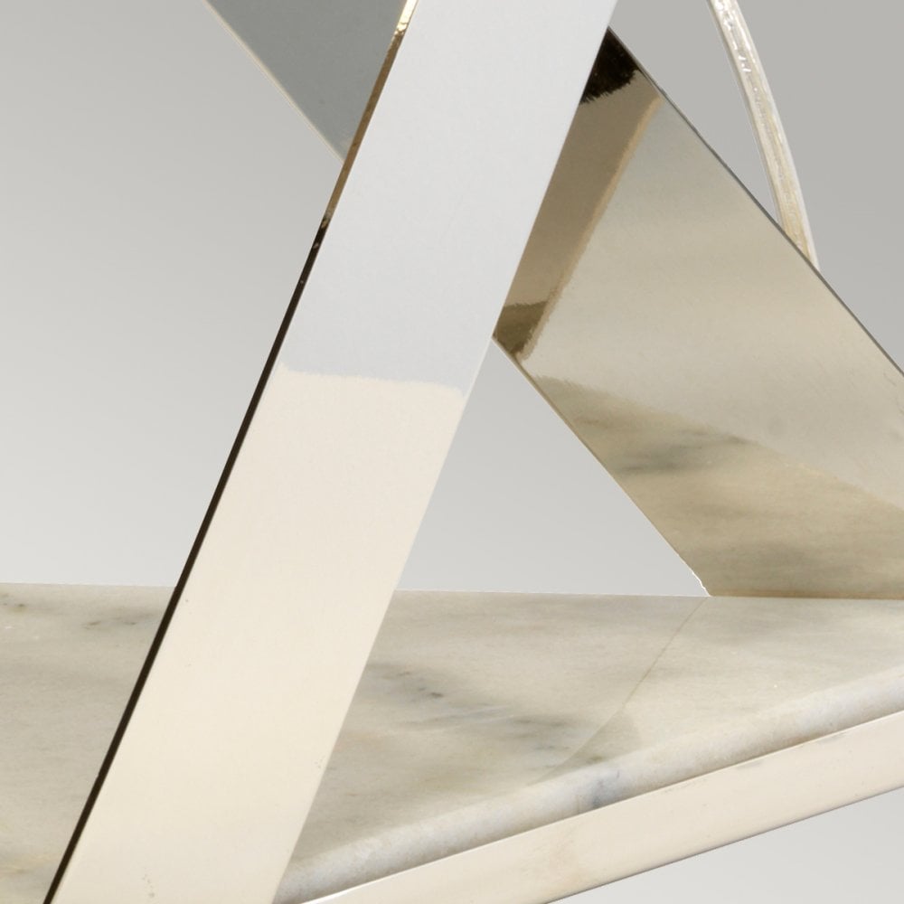 Aegeus Table Lamp in Nickel and Marble Base