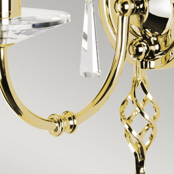 Aegean Single Arm Polished Brass Wall Light