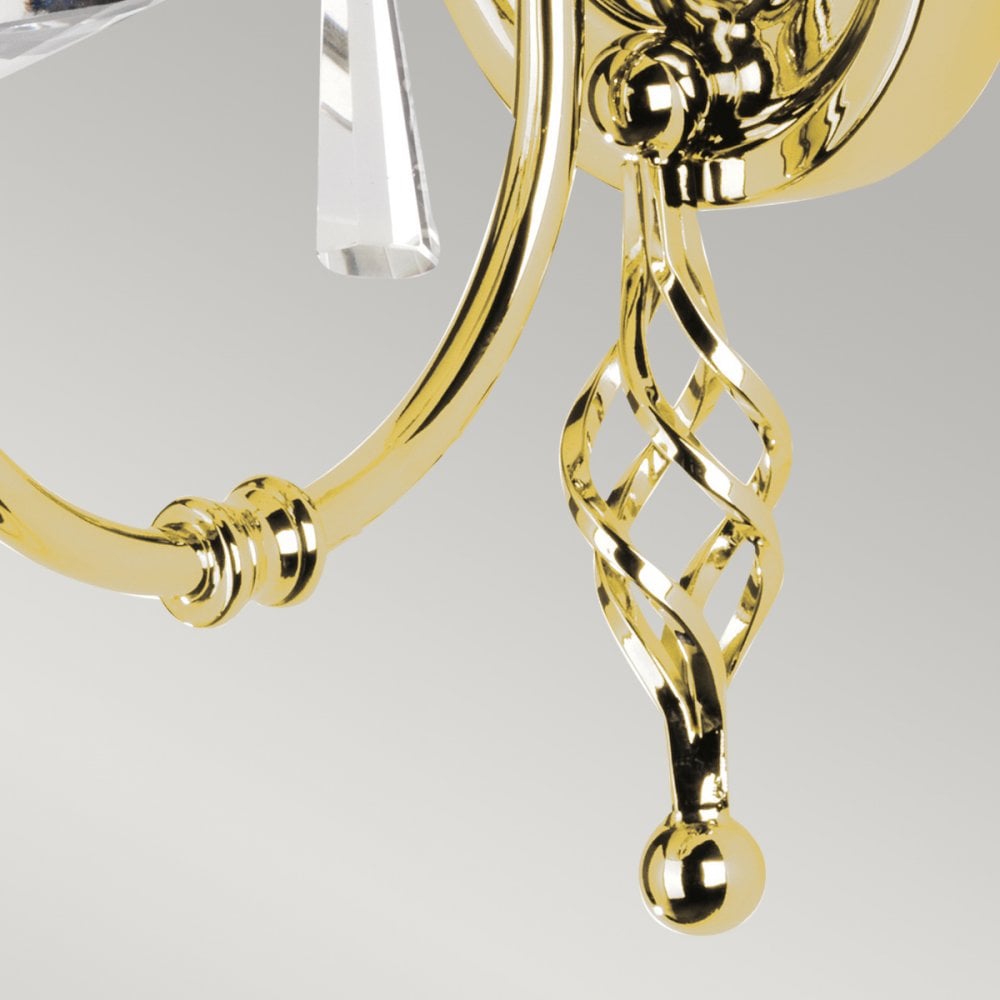 Aegean Single Arm Polished Brass Wall Light