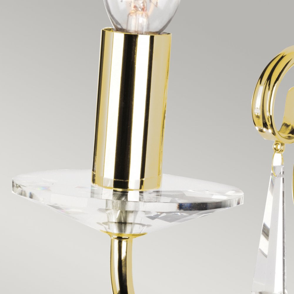 Aegean Single Arm Polished Brass Wall Light