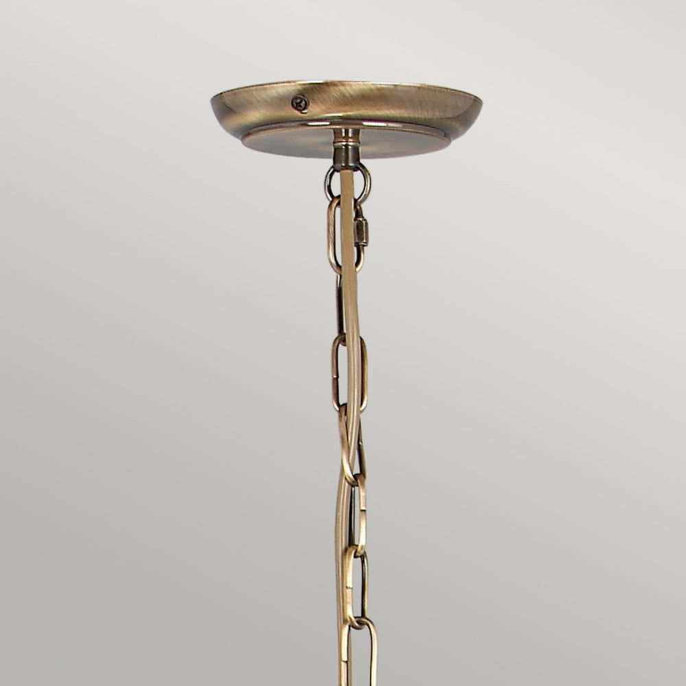 Artisan Three Light Flush Convertible Chandelier in Aged Brass