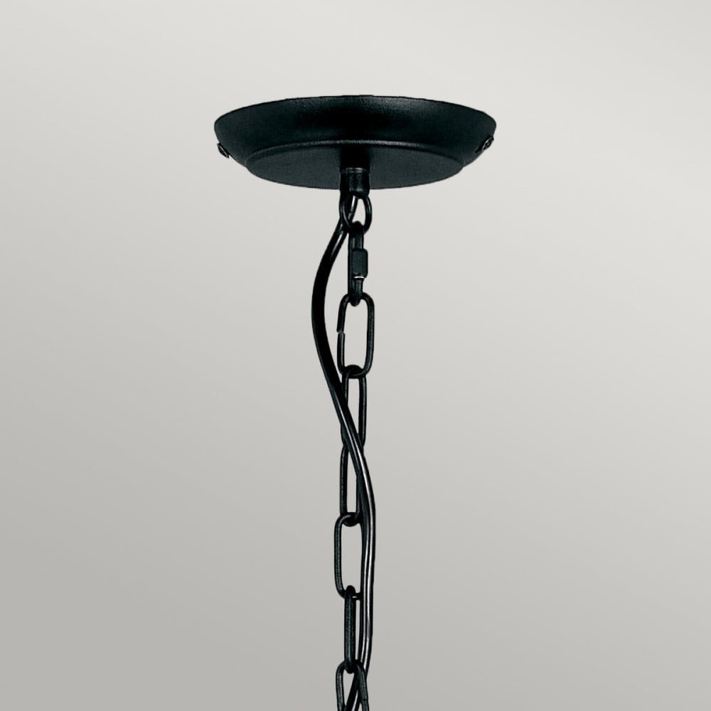 Artisan Five Light Flush Convertible Chandelier in Black