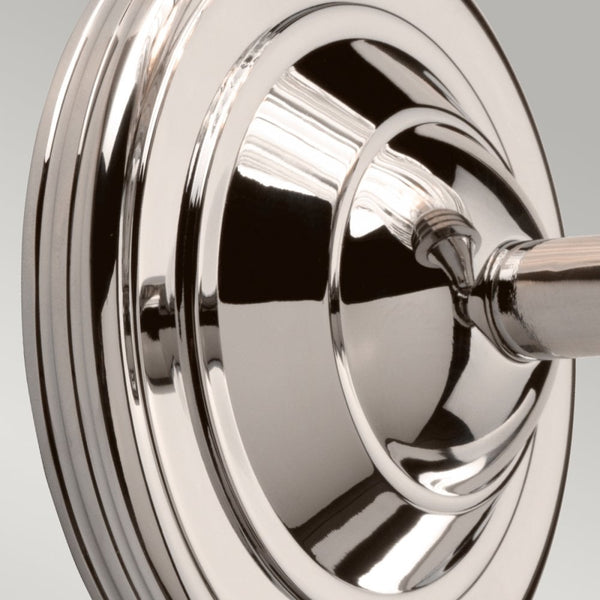 Austen IP44 Bathroom Wall Light in Polished Nickel