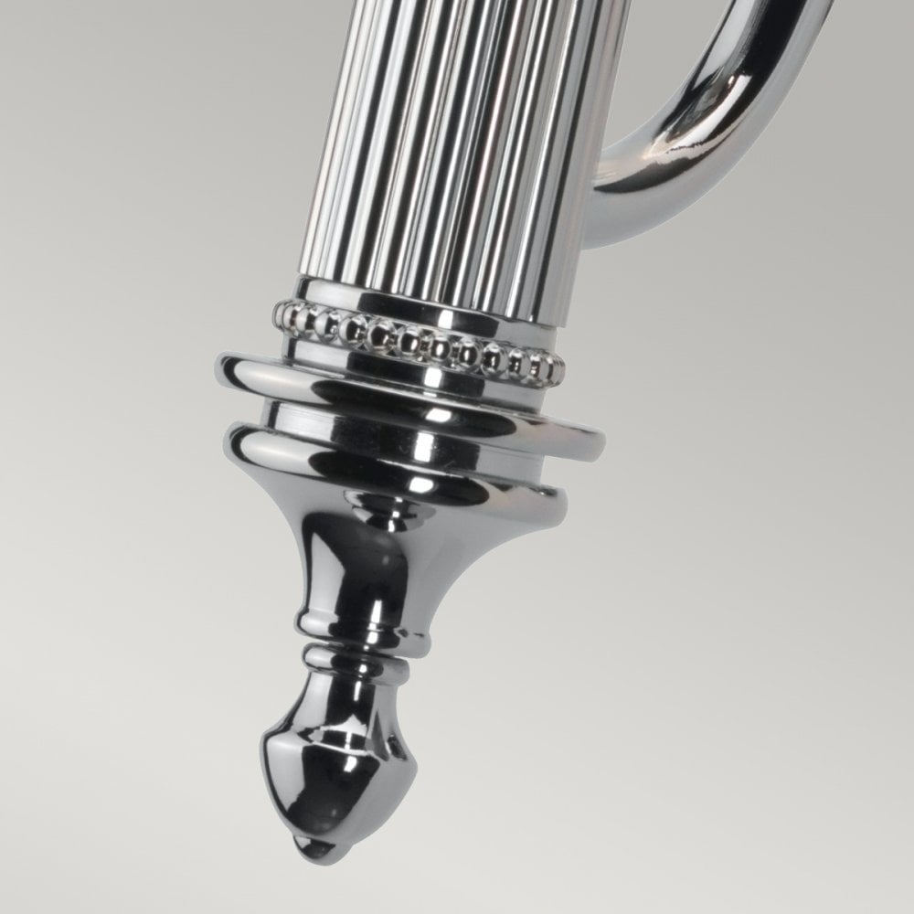 Carroll IP44 Bathroom Wall Light in Polished Chrome