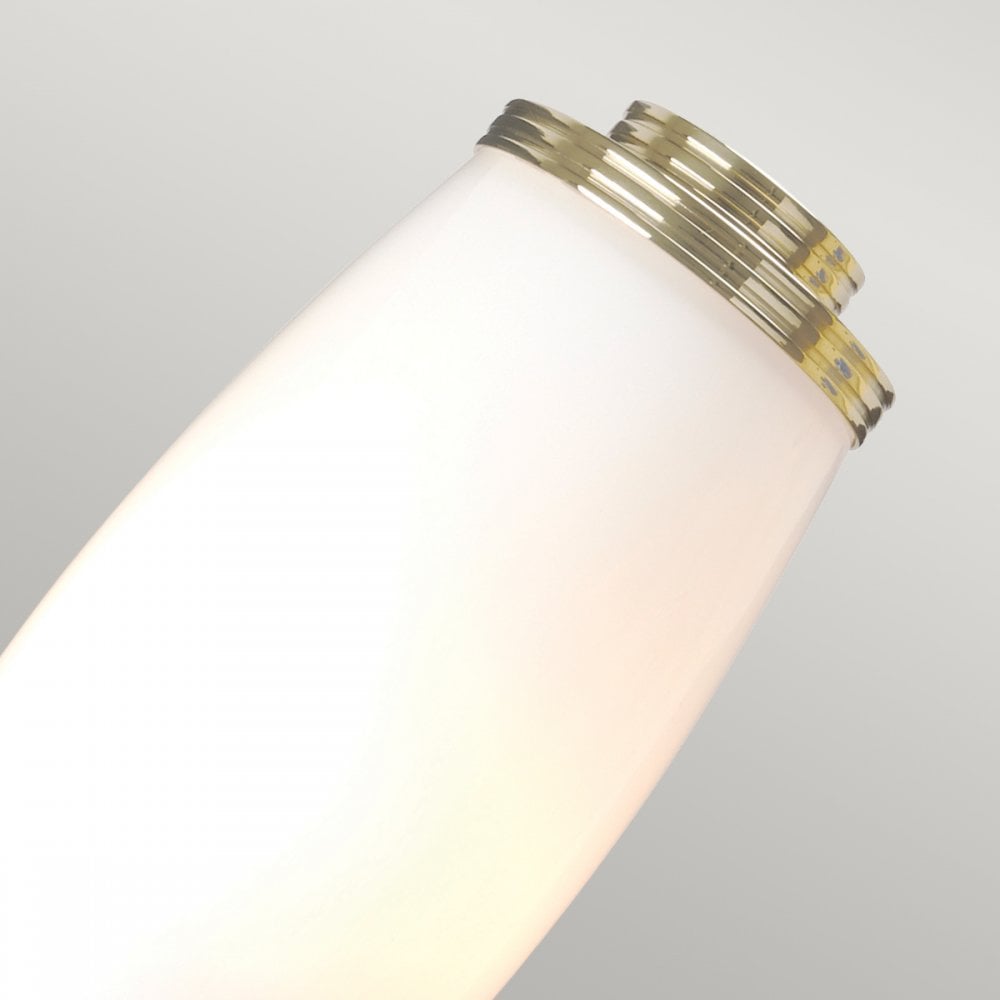 Eliot Twin IP44 Bathroom Wall Light in Polished Brass