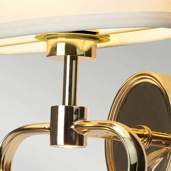 Falmouth 2 Light IP44 Bathroom Wall Light in French Gold