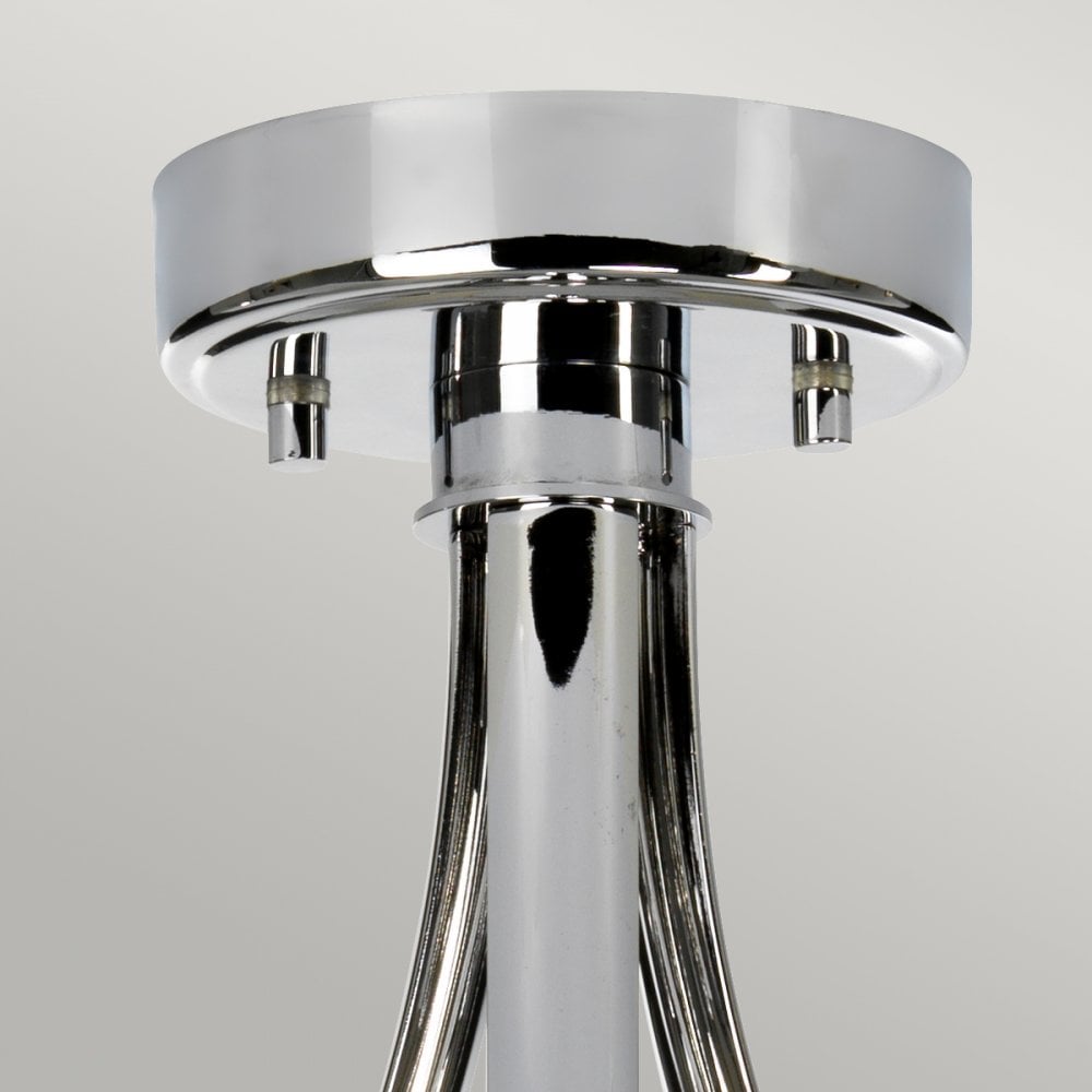 Falmouth 3 Light IP44 Semi Flush Ceiling Light in Polished Chrome