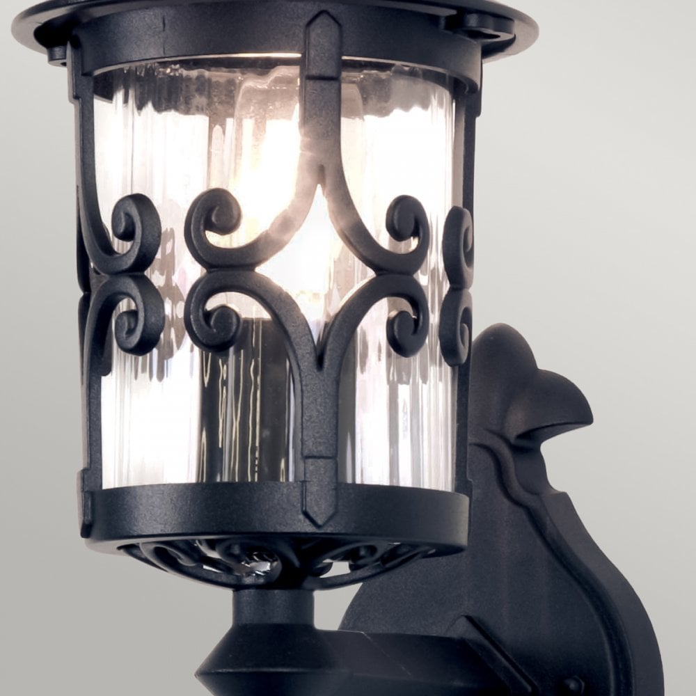 Hereford IP23 Exterior Wall Lantern in Black