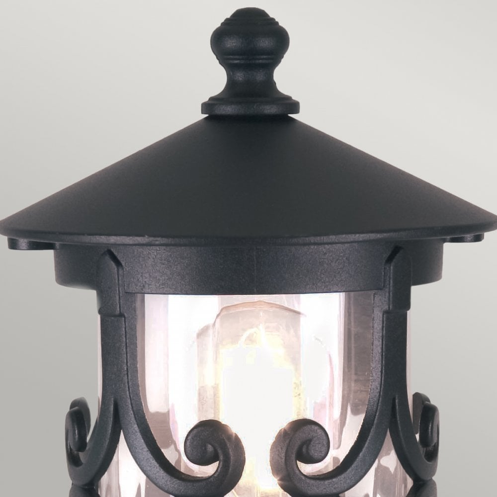 Hereford IP23 Exterior Pedestal Lantern in Black