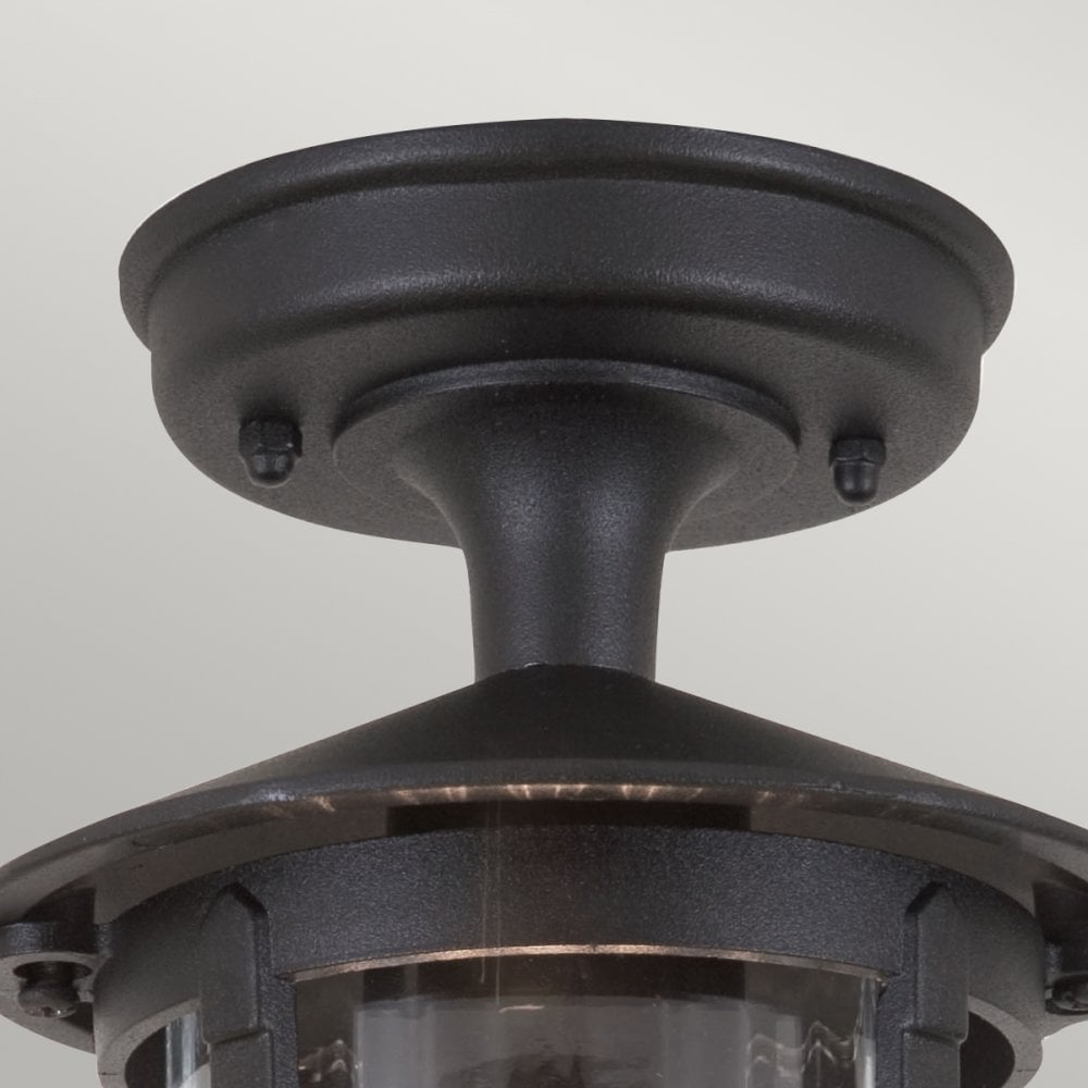 Hereford IP23 Exterior Porch Lantern in Black
