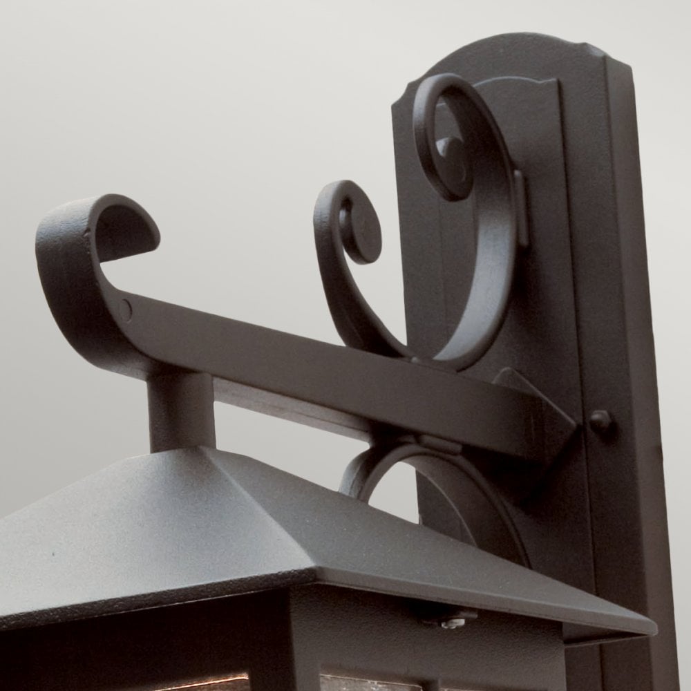 Winchester Outdoor IP43 Down Wall Lantern in Black