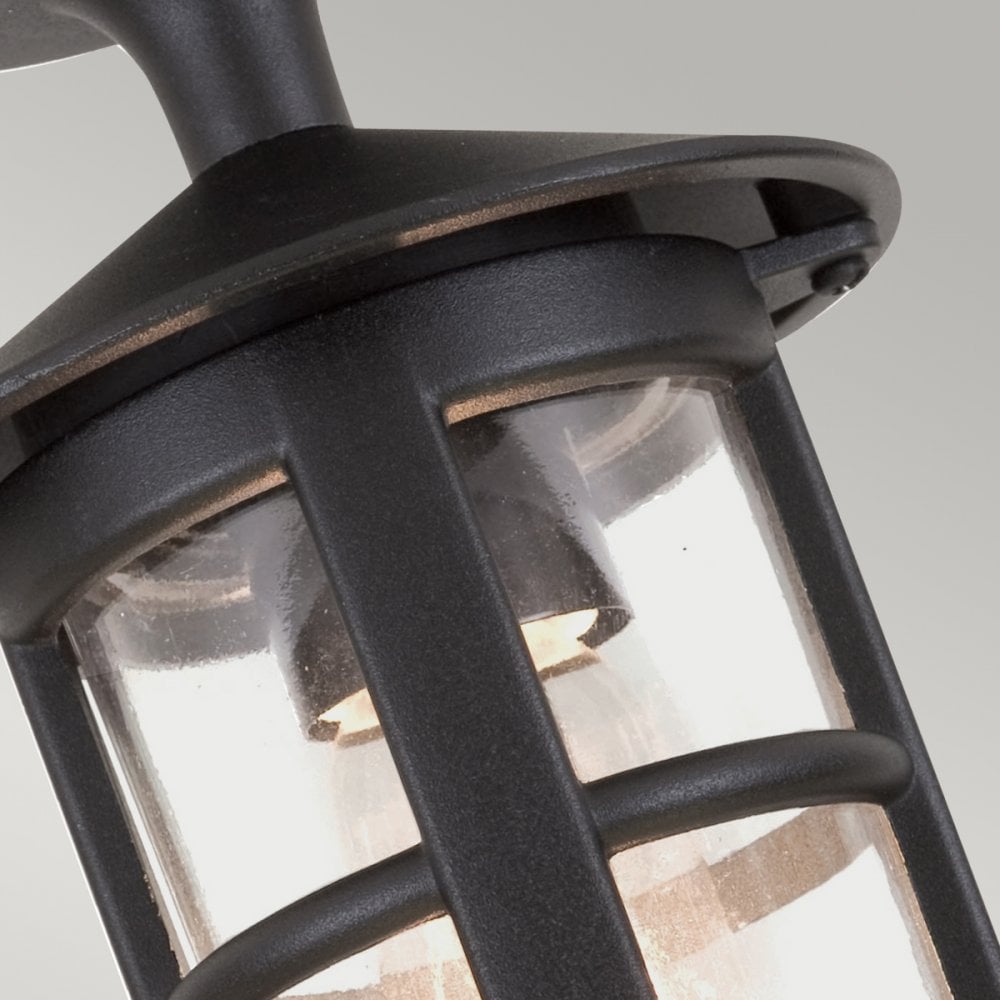 Hereford 1 IP43 Exterior Porch Lantern in Black
