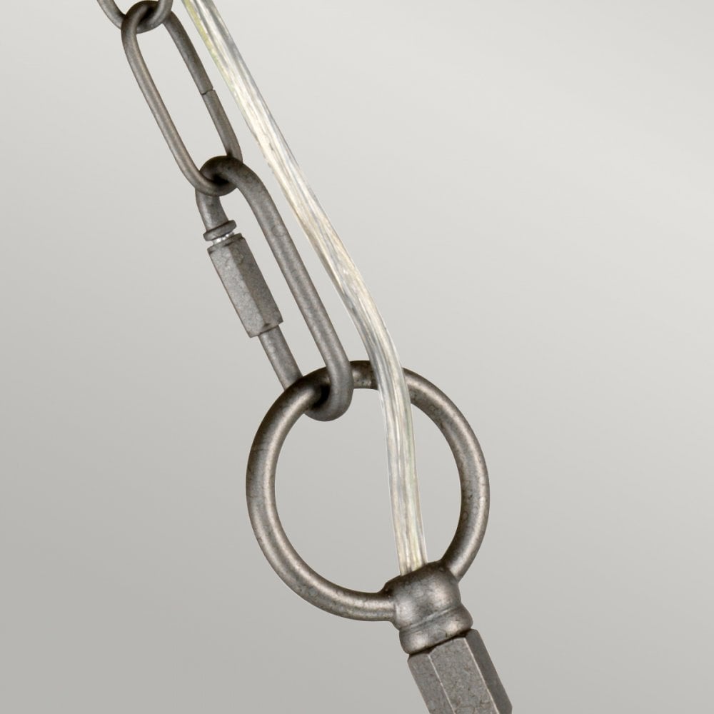 Crown 3 Light Chandelier in Iron Gate