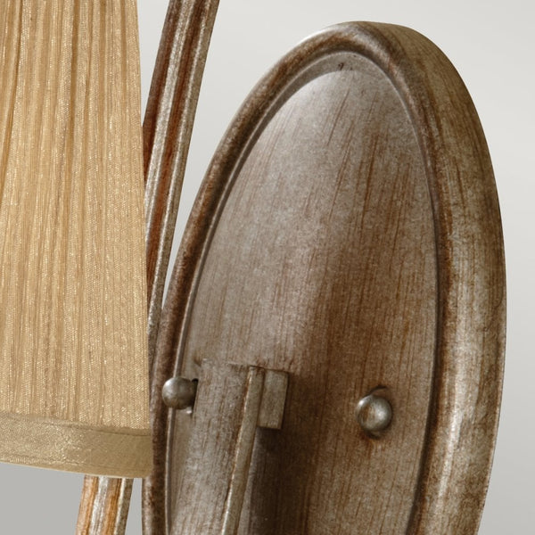 Abbey Single Wall Light In Silver Sand