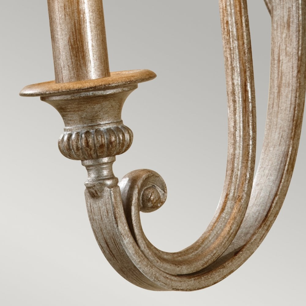 Abbey Single Wall Light In Silver Sand