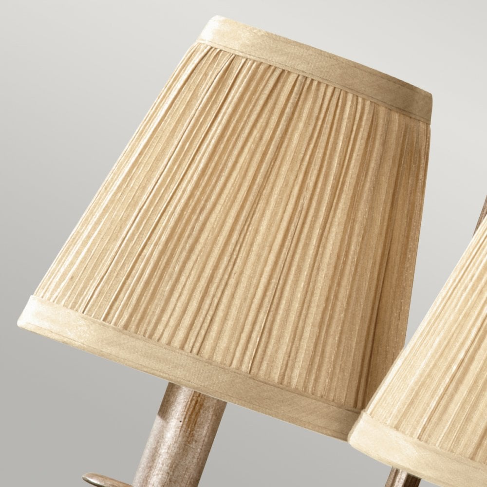 Abbey Three Light Chandelier or Semi Flush In Silver Sand