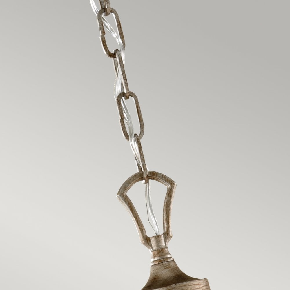 Abbey Five Light Chandelier In Silver Sand