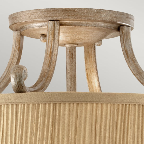 Abbey Three Light Semi-Flush In Silver Sand