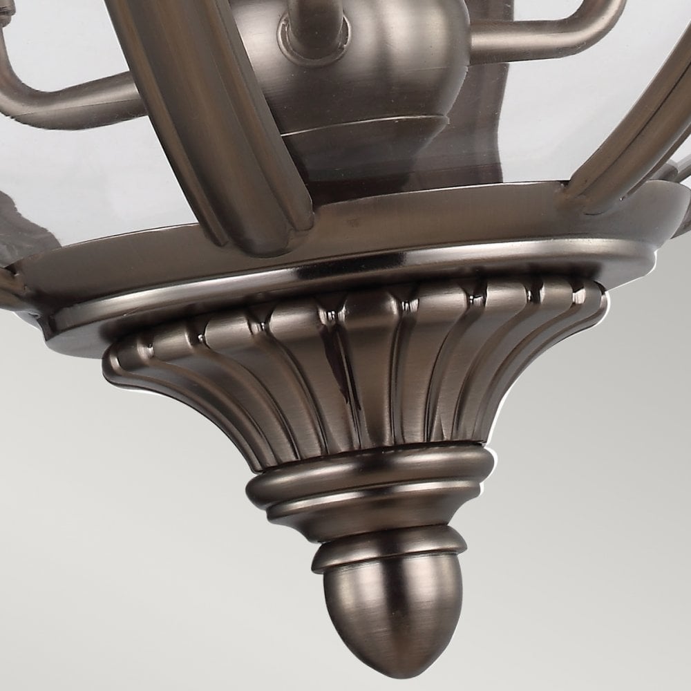 Adams 3 Light Pendant in Antique Nickel