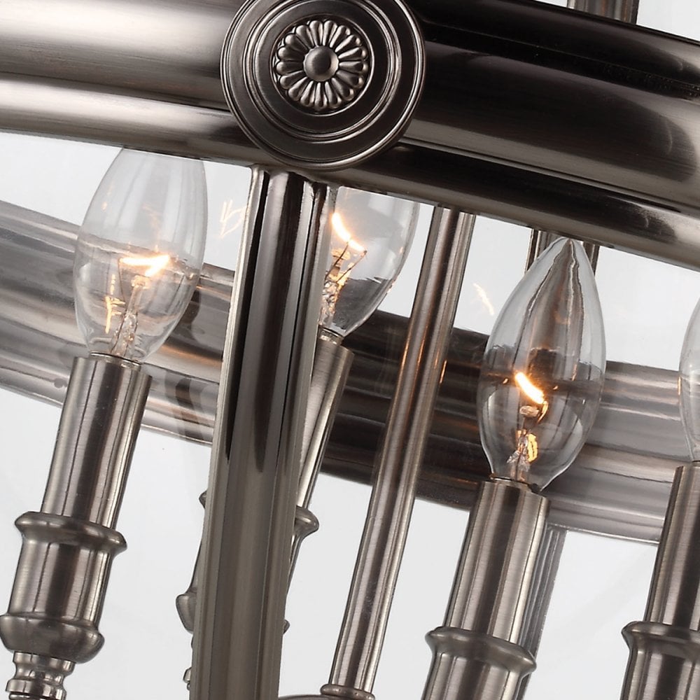 Adams 4 Light Pendant in Antique Nickel
