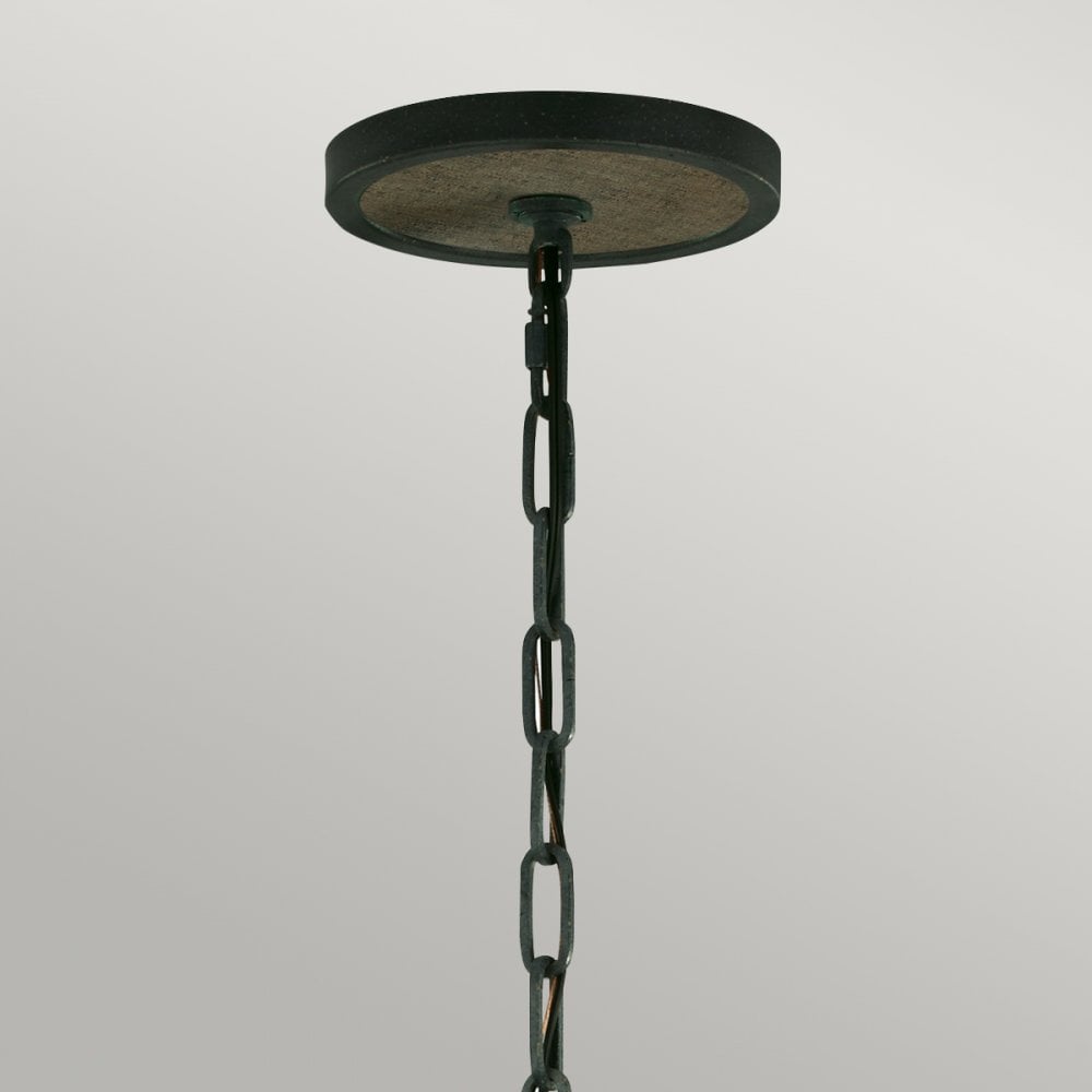 Allier 4 Light Single Pendant in Weathered Oak Wood