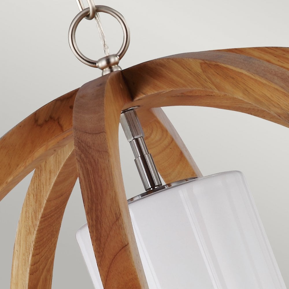 Allier Large Pendant in Light Oak Wood