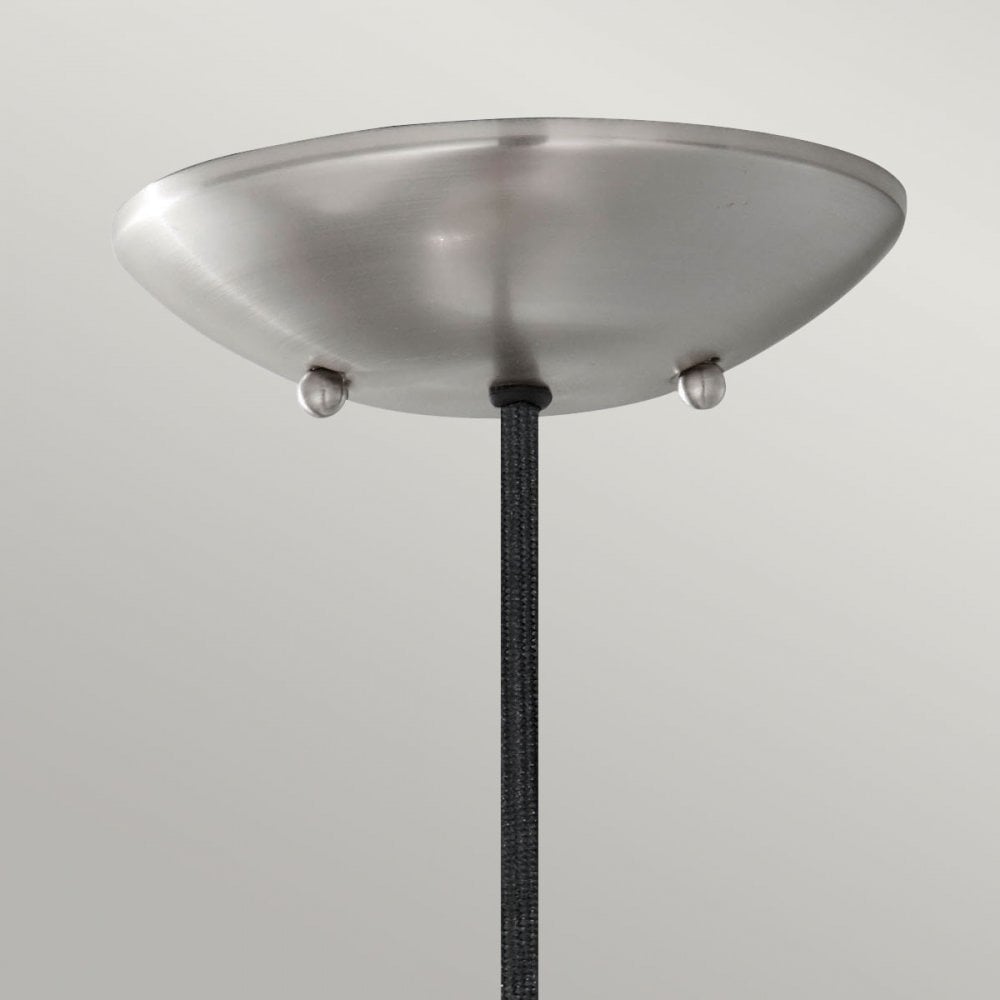 Beso Medium Steel Pendant in Brushed Steel