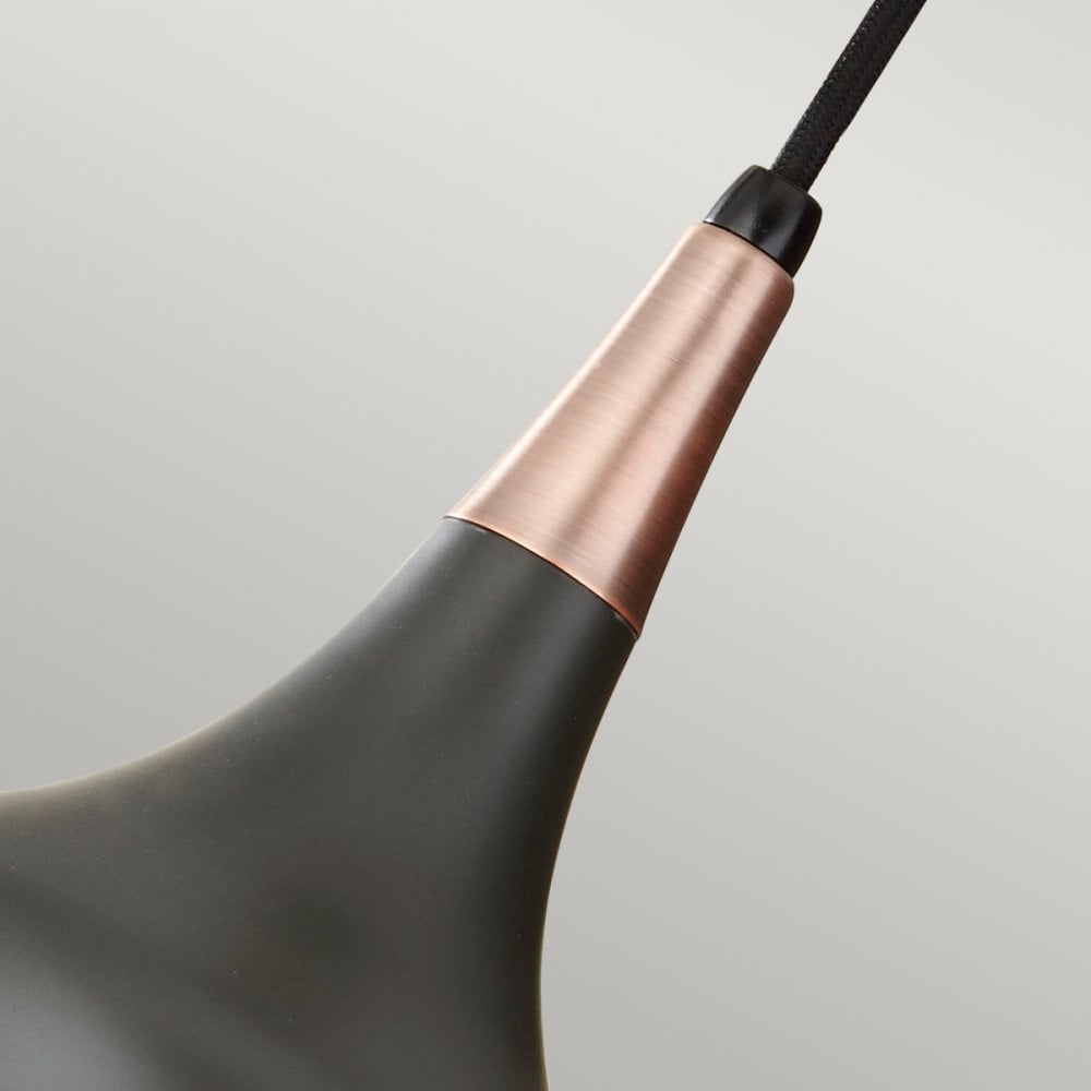 Beso Small Steel Pendant in Dark Bronze