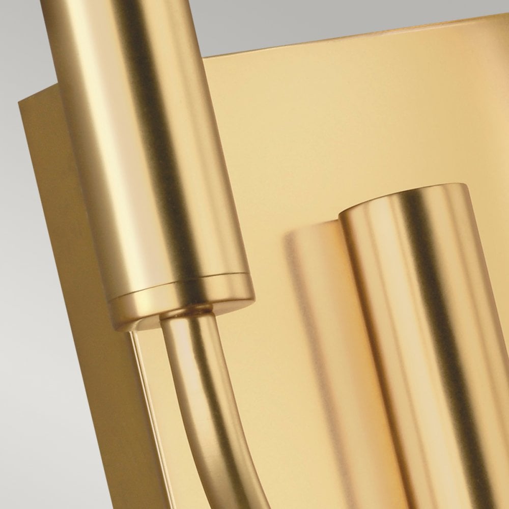 Brianna Twin Arm Wall Light in Burnished Brass