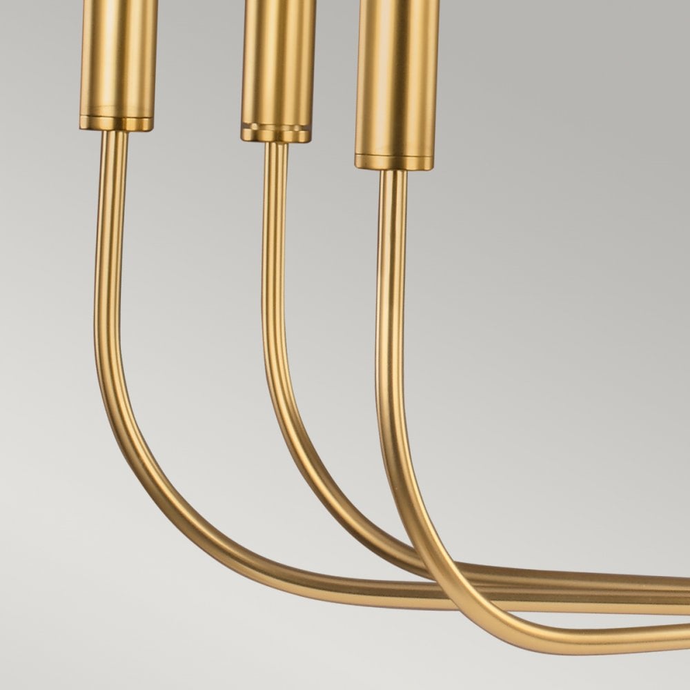 Brianna 9 Light Chandelier in Burnished Brass