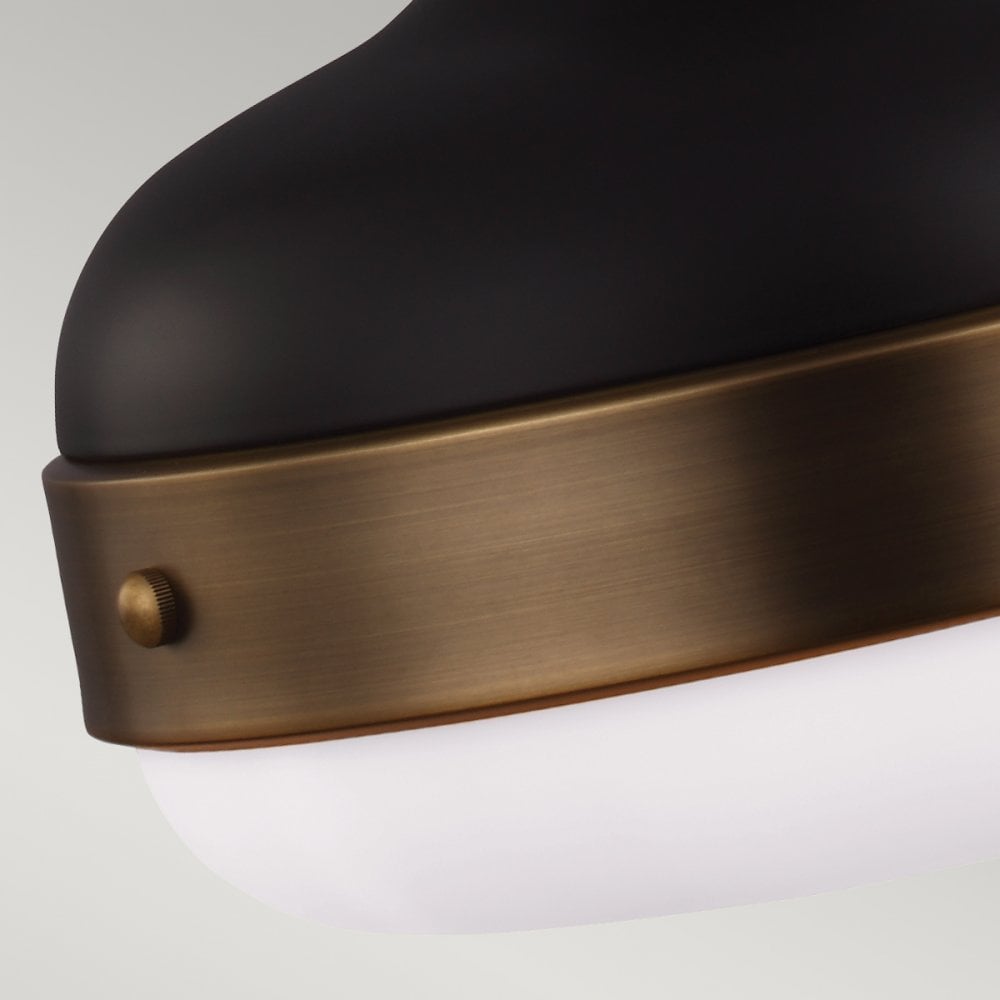 Cadence Pendant Light in Dark Antique Brass & Matte Black
