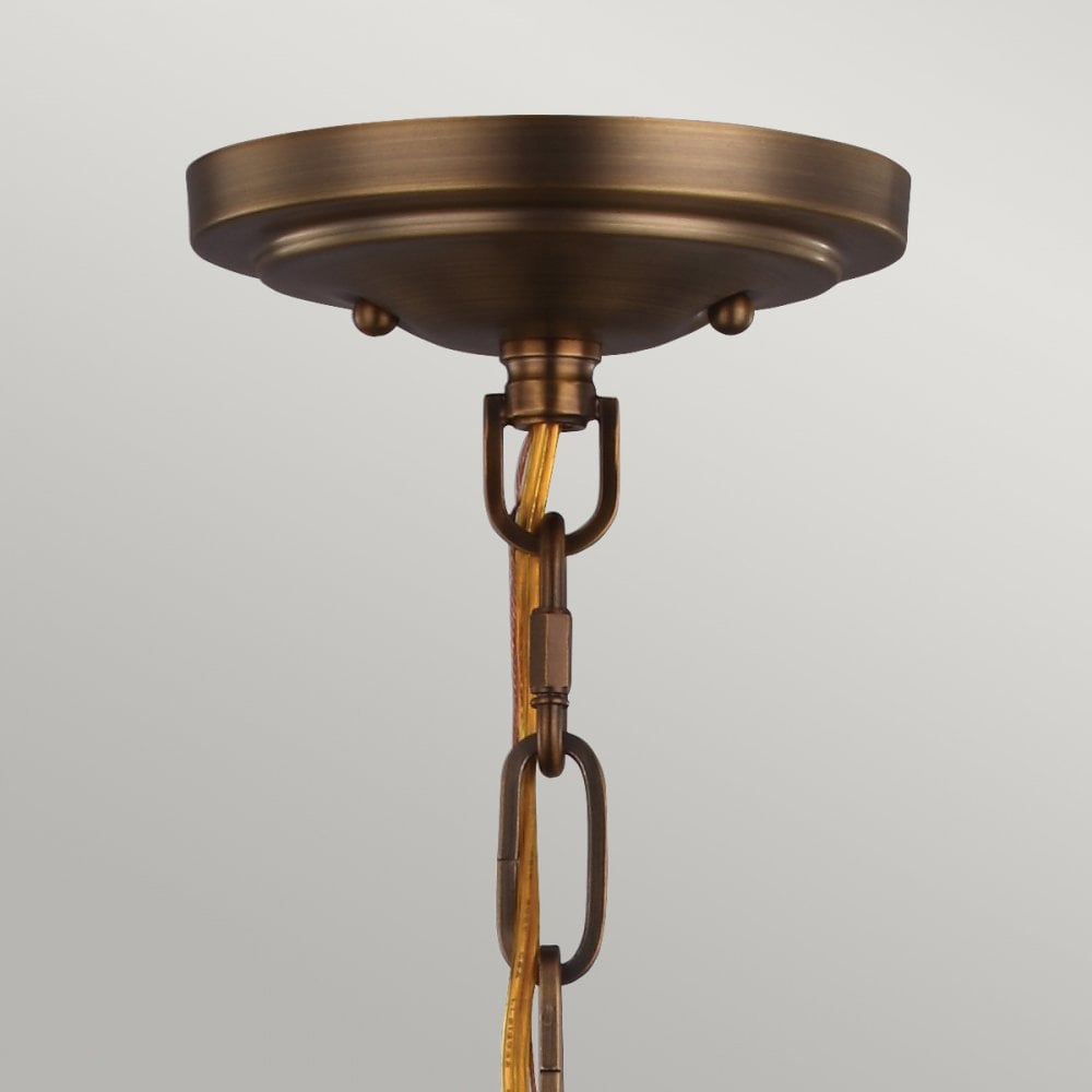 Cadence Pendant Light in Dark Antique Brass & Matte Black