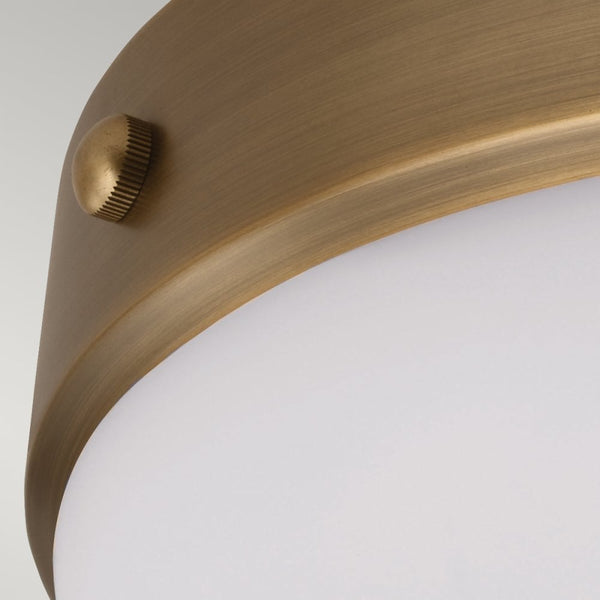 Cadence Two Light Flush Mount Fitting in Dark Antique Brass