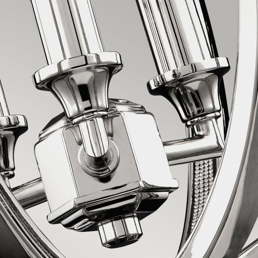 Corinne 3 Light Small Pendant Chandelier in Polished Nickel