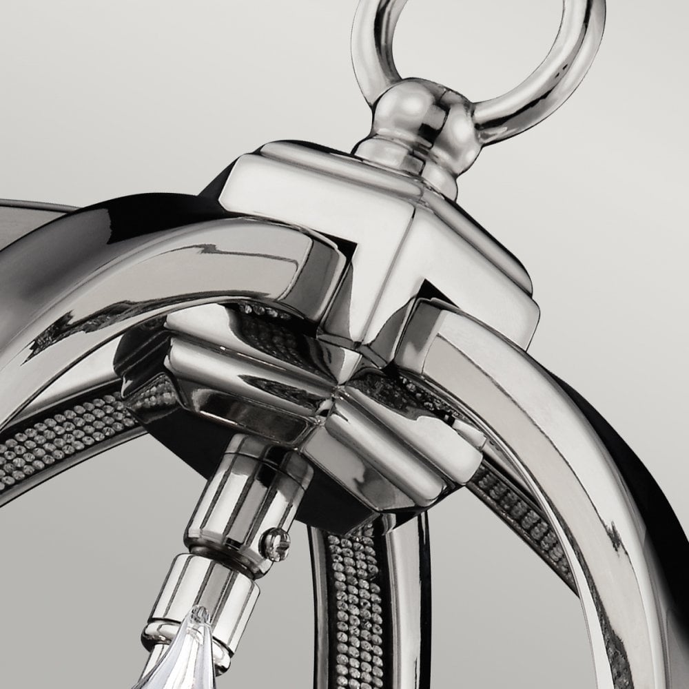 Corinne 3 Light Small Pendant Chandelier in Polished Nickel