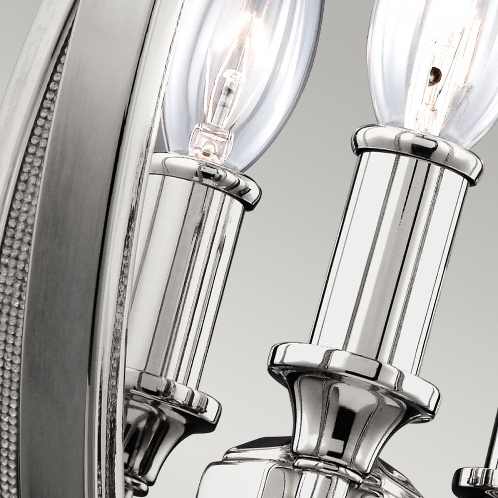 Corinne 3 Light Small Pendant Chandelier in Polished Nickel