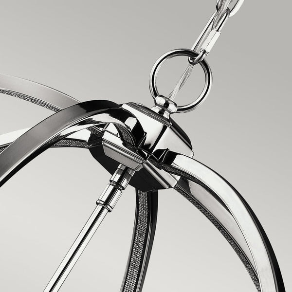 Corinne 6 Light Large Pendant Chandelier in Polished Nickel