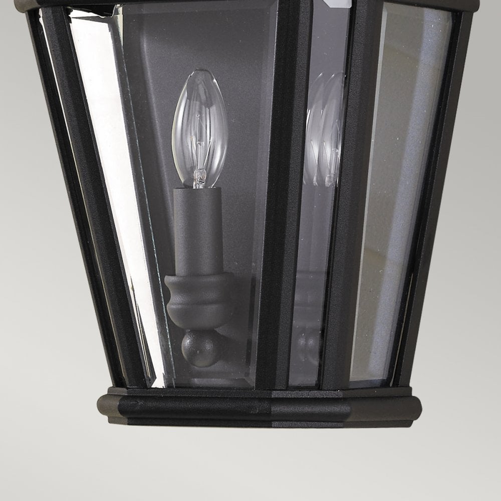 Cotswold Lane 2 Light Half Wall Lantern in Black