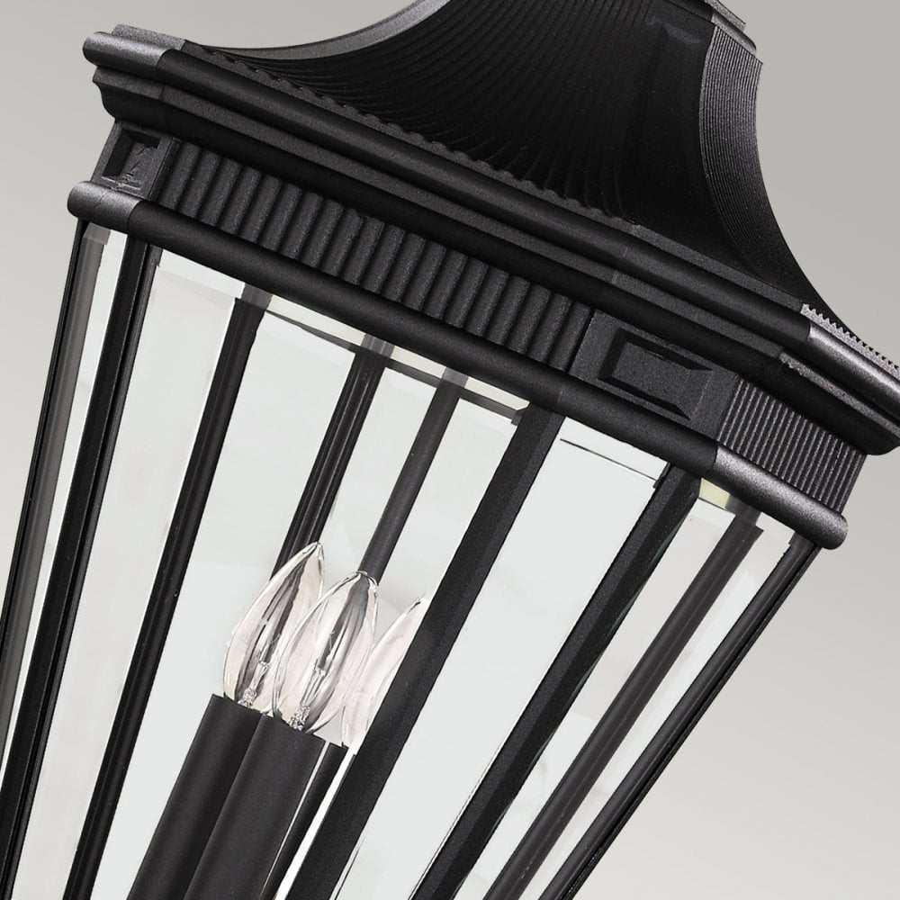 Cotswold Lane 3 Light Large Chain Lantern in Black