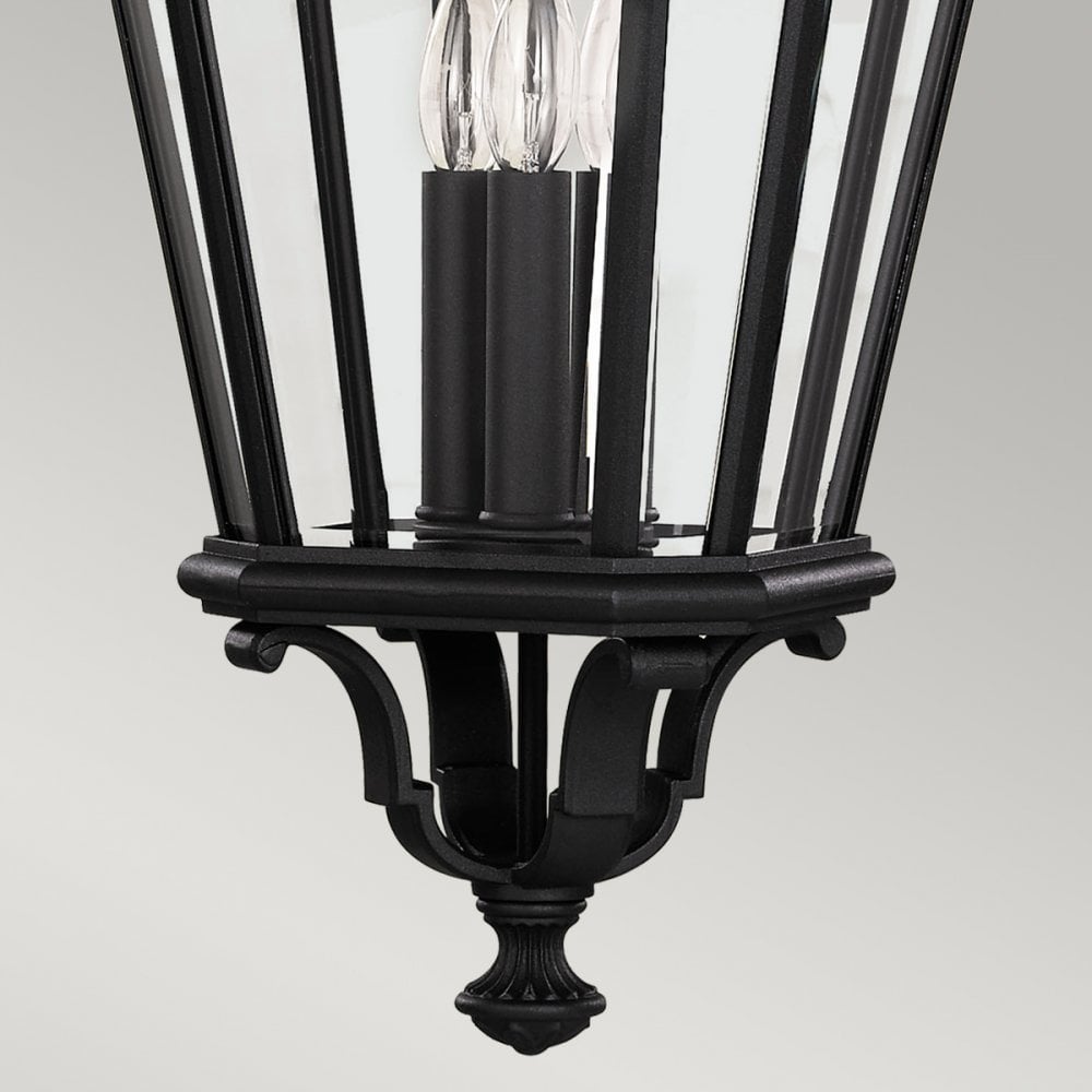Cotswold Lane 3 Light Large Chain Lantern in Black