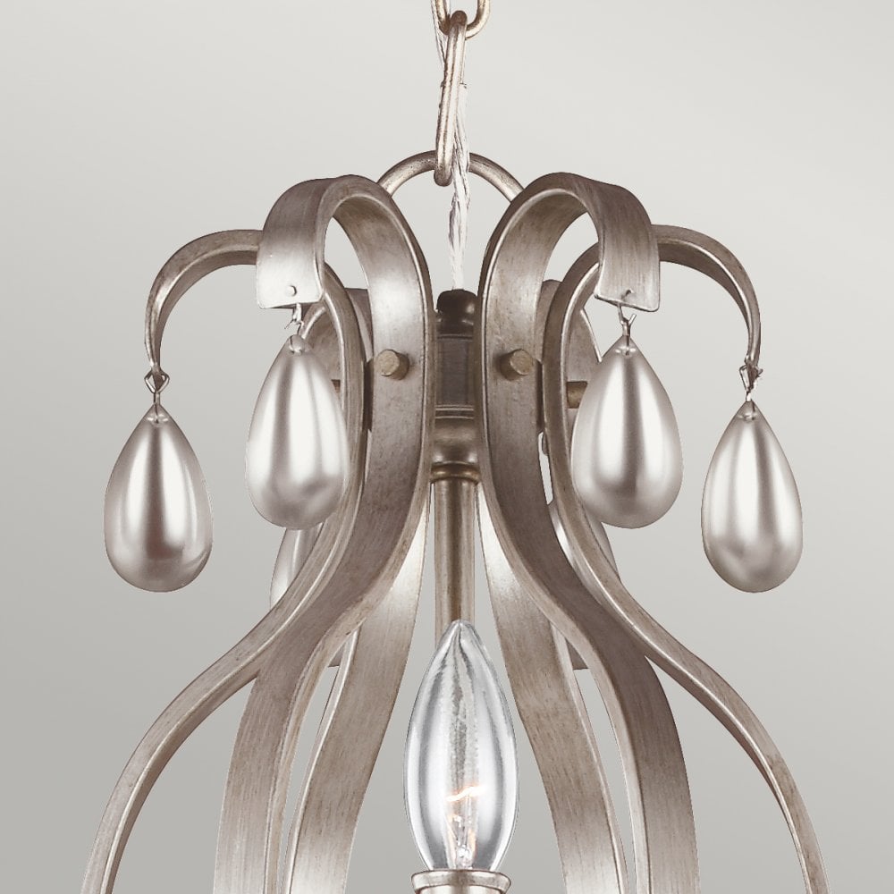 DeWitt Nine Light Chandelier in Sunrise Silver