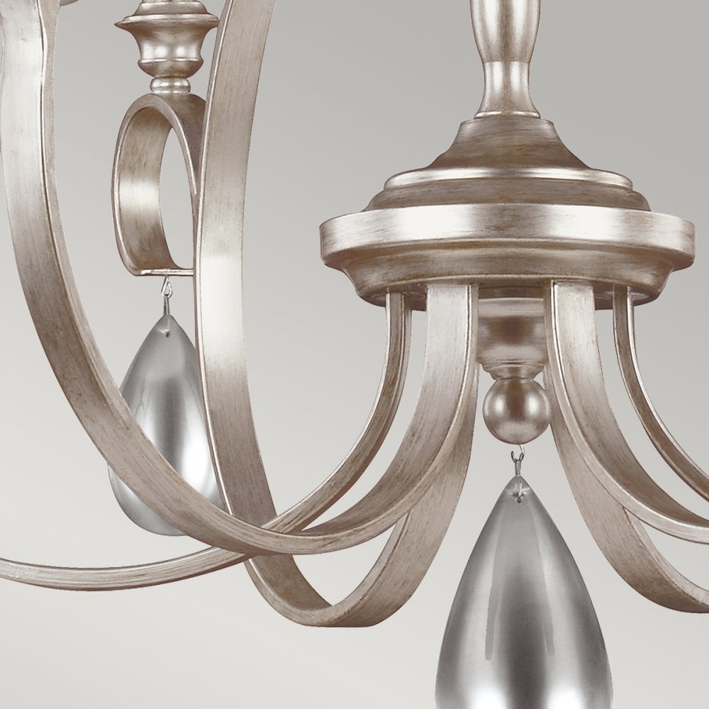 DeWitt Nine Light Chandelier in Sunrise Silver