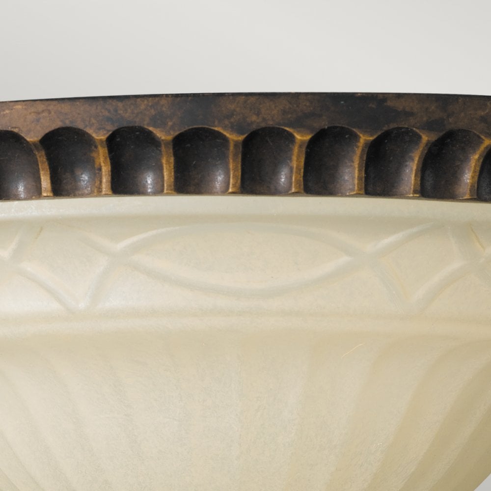 Drawing Room Two Light Flush Mount in Walnut